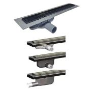 Purusline Living 800mm Linear Drain, Black Frame & Tile Insert - Outlet Choice