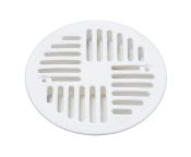 Purus 130 mm Vinyl Floor Grid – White ABS Plastic (Art Deco Design)