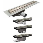 Purusline Living 800mm Linear Drain with Stainless Steel Frame for Tile Insert – Outlet Choice
