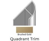 Showerwall Quadrant End Trim - 2450mm Length - Brushed Gold Finish