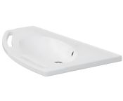 Pressalit MATRIX ANGLE Washbasin, with Overflow, Left-facing - 1000x571mm
