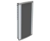Pressalit PLUS Wall Track, Grooved, 210mm for Left Operated Support Arms - Anthracite Grey