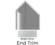 Showerwall End Trim - 2450mm Length - Bright Silver Finish