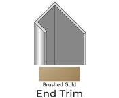 Showerwall End Trim - 2450mm Length - Brushed Gold Finish