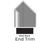 Showerwall End Trim - 2450mm Length - Matt Black Finish