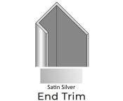 Showerwall End Trim - 2450mm Length - Satin Silver Finish