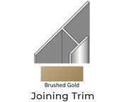 Showerwall H Join Trim - 2450mm Length - Brushed Gold Finish