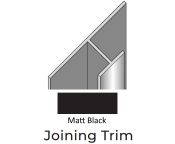 Showerwall H Join Trim - 2450mm Length - Matt Black Finish