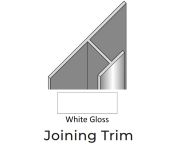Showerwall H Join Trim - 2450mm Length - White Gloss Finish