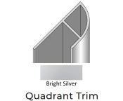 Showerwall Quadrant End Trim - 2450mm Length - Bright Silver Finish