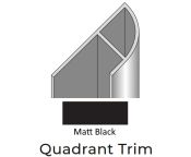 Showerwall Quadrant End Trim - 2450mm Length - Matt Black Finish