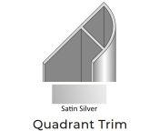Showerwall Quadrant End Trim - 2450mm Length - Satin Silver Finish