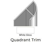 Showerwall Quadrant End Trim - 2450mm Length - White Gloss Finish