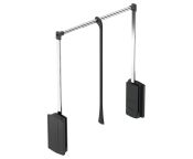 Servetto 2004 Pull-Down Wardrobe Rail – Fits 850mm Height, 600-1000mm Width – 1.6–10 kg Load – Colour Options - OPT Soft-Opening