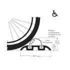 44mm Wide x 13mm High Wheelchair Accessible Wet Room / Shower Threshold (Cross Section)