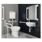 AKW Standard Low-Level DOC M Pack 4 - Choice of Blue or White uPVC Fluted Rails (White Shown)