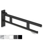 HEWI System 900 - 750mm Hinged Support Rail Duo Design B, w/ TRH - Choice of Finish
