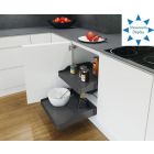Vauth-Sagel VS SUB Basket, Pull-out Planero Lava Grey Storage Tray, 400-600mm CAB - For Hinged Door Cabinets