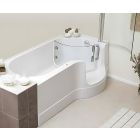 Renaissance Valens 1700x750 / 945mm P-Shaped, Walk-in Easy Access Bath, Right-handed, Optional Accessories -- Installed Example