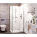 Roman Innov8 Pivot Door, with Fixed Side Panel for Corners 760-900mm