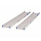 Ultralight Telescopic 2-part, 19cm Wide Channel Ramps, Min. 75 to Max. 202cm Overall Lengths - Pair
