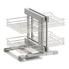 Vauth-Sagel VS COR Flex Pull-out Storage Classic Silver Linear Wire Baskets for 1000 mm Cabinet size - Unhanded