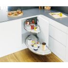 Vauth-Sagel VS Cornerstone Maxx Pull Out Shelving Unit, White Base with  Polished Chrome Rails, 800-1000mm Cabinets - LH
