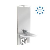 Granberg Manual Height Adjustable Washbasin - BASICLINE 401-03-05 - Incl. Mixer Tap with 150 mm Lever - White