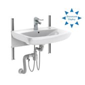 Granberg Manual Height Adjustable Washbasin - BASICLINE 403-11-05 - Incl. Mixer Tap with 150 mm Lever - White