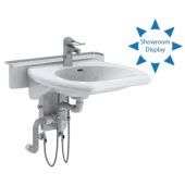 Granberg Manually Adjustable Washbasin with Gas Spring BASICLINE 406-03-05 - Incl. Mixer Tap with 150 mm Lever - White