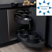 Vauth-Sagel VS Cornerstone Maxx Pull Out Shelving Unit, Planero Lava Grey, 800mm CAB w/ 400mm Door - LH - OPT Ext. Pole