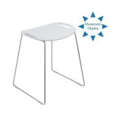 HEWI Shower Stool w/ Chrome Legs & Signal White Seat