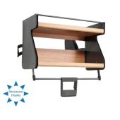 Kessebohmer iMove Pull-down Shelves, 600mm Wall CAB 2 Tier - Anthracite/Oak
