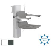Pressalit R7665 PLUS Aperture Shower Seat 450, Electrically Height & Sideways ADJ, Wired Hand Control - Colour Choice