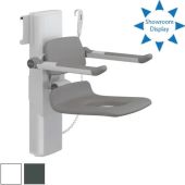 Pressalit PLUS Aperture Shower Seat 450, Electrically Height & Sideways ADJ, Wired Hand Control - Colour Choice