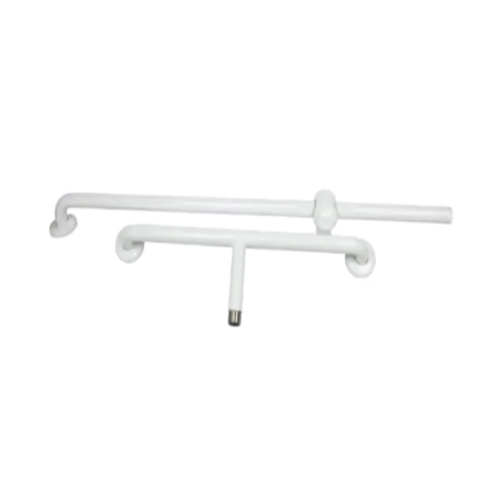 AKW - 1110x300x300 Stand Alone T Shape SS Epoxy Grab Rail - White