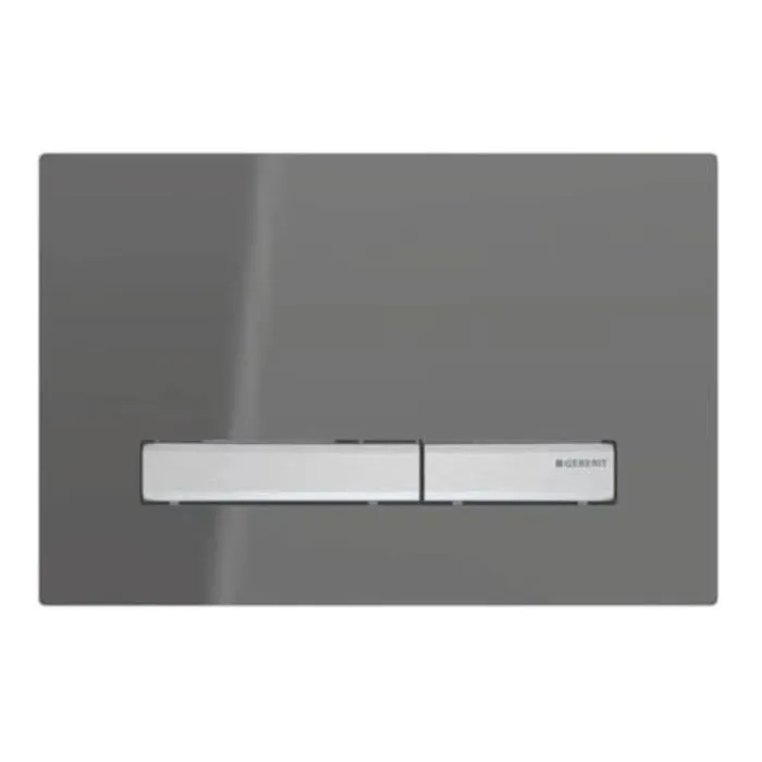 Geberit Sigma50 Flush Plate for Dual Flush, Chrome-plated & Smoked ...
