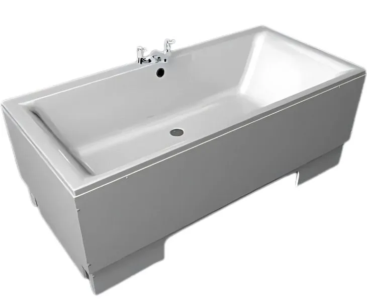 Accessible height-adjustable bath in an adapted bathroom