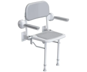 AKW 1000 Series Standard Shower Seat with Padded Grey Seat & Grey Arms