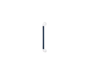 AKW - 300x32mm Straight Plastic Fluted Grab Rail - Dark Blue