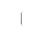 AKW - 300x32mm Straight Plastic Fluted Grab Rail - Mid-grey