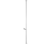 AKW - 2750x37mm, Mild Steel, PVC Ribbed Grip FL to CLG Support Pole, w/ 500mm Lateral Rail - White