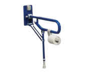 AKW 1800 Series - Hinged Fold-up DBL Hairpin Rail, TRH - Fixed Leg (32mm) Blue