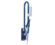 AKW 1800 Series - Hinged Fold-up DBL Hairpin Rail, ADJ Leg (32mm) Blue