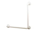 AKW - Heavy Duty Plastic Fluted Grab Rail 32mm dia. 610mm x 90° Angle - White