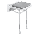 AKW 2000 Series Compact Fold-Up Shower Seat - Grey Padded