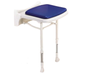 AKW 2000 Series Compact Fold-Up Shower Seat - Blue Padded