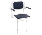 AKW 2000 Series Standard Shower Seat, Fold Up - Padded Dark Blue