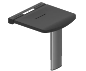 AKW Onyx Compact Fold-up Shower Seat Black