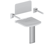 AKW Onyx Compact Shower Seat w/ Back & Arms - White